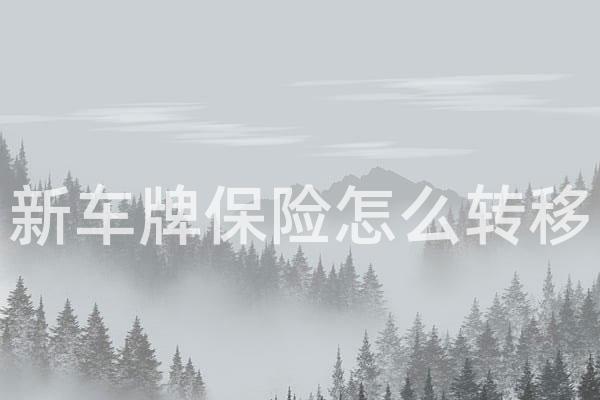 新车牌保险怎么转移