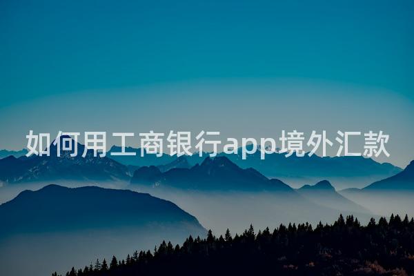 如何用工商银行app境外汇款