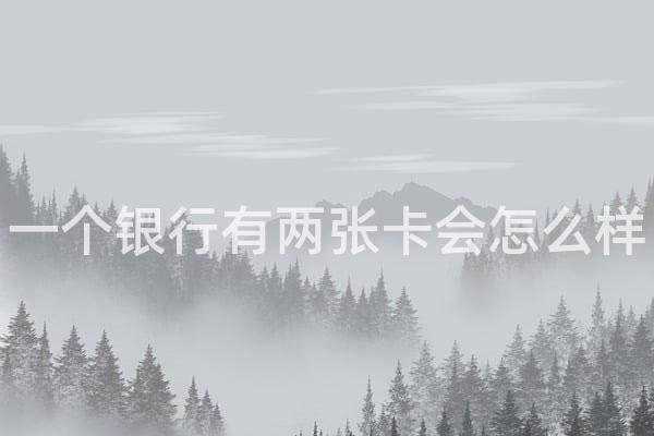 一个银行有两张卡会怎么样