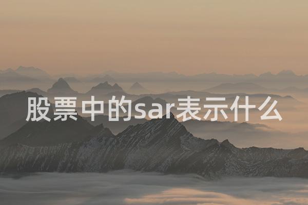 股票中的sar表示什么