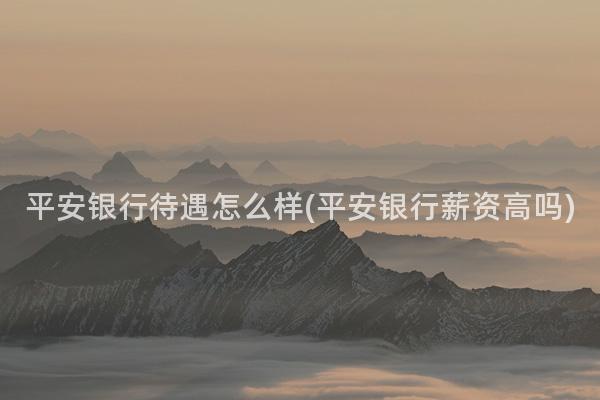 平安银行待遇怎么样(平安银行薪资高吗)